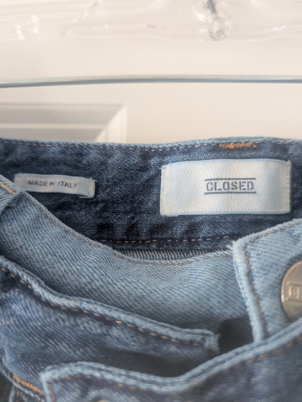 Closed Averly Wide-Leg Cuffed Jeans w/ Asymmetric Waist, size 31, Made in Italy - Picture 8 of 13